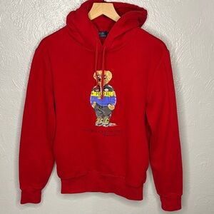 Polo by Ralph Lauren Polo Bear Racing Jacket Hoodie Hooded Sweatshirt Mens Small